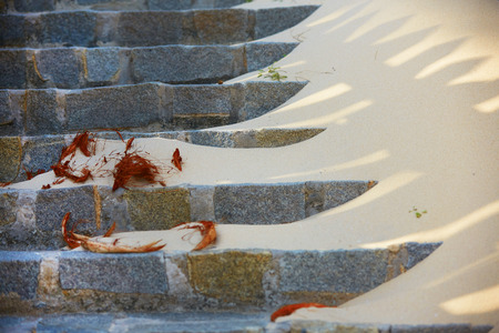 stairs sand in vietnamの写真素材