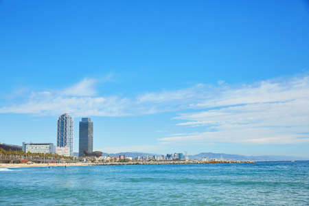 Sea beach in Barcelonaの写真素材