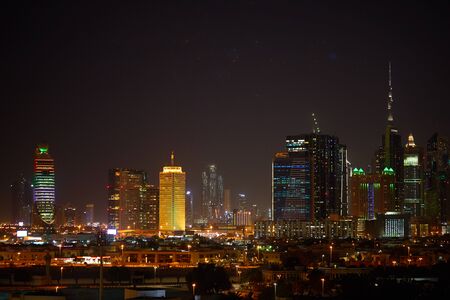 Night view of the dubaiのeditorial素材