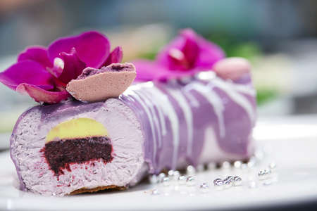 purple Cake glazeの写真素材