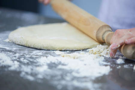 knead, roll out the doughの写真素材