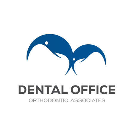 Colorful modern Dental Oral medicine Logoのイラスト素材