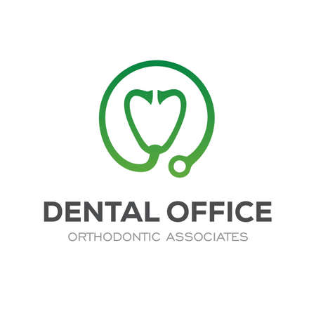 Colorful modern Dental Oral medicine Logoのイラスト素材