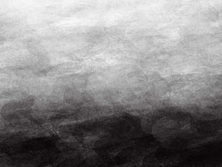 Abstract black and white watercolor on paper texture can use as background.の写真素材