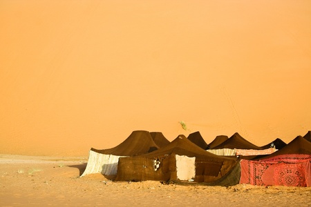 Tourist shelter in the Sahara. Moroccoの写真素材