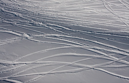Texture of track for ski and snowboardingの写真素材
