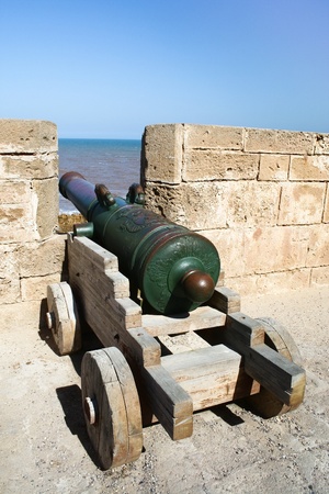 Morocco, Essaouira, fortress, old  cannonの写真素材