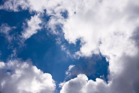 An early blue sky filled with cloudsの写真素材