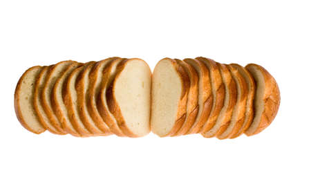 white bread isolated on white