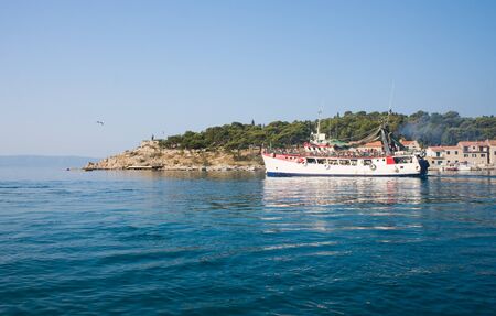Ship passengers, Croatiaの写真素材