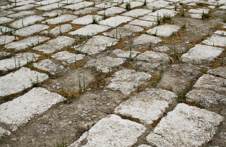Roadway in ancient Jerash , Jordan