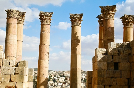 Ancient Jerash ruins, Jordanの写真素材