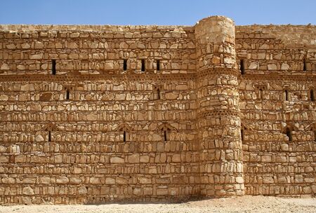 Wall of Qasr al Kharanah, Jordanのeditorial素材