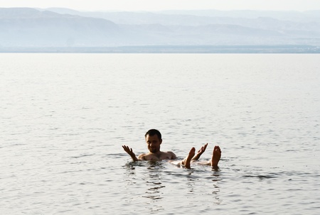 Swimming in the Dead Sea  Jordanのeditorial素材