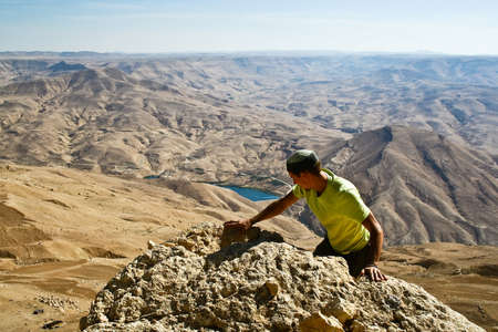 Tourist in mountain of Jordanのeditorial素材