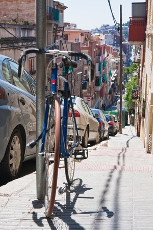 The street in Barcelona, Spainのeditorial素材