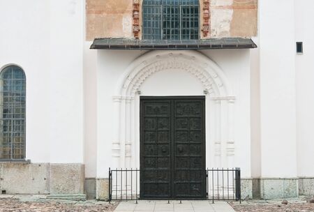 The door to the Cathedral of St. Sophia,  Great Novgorod. Russiaの写真素材
