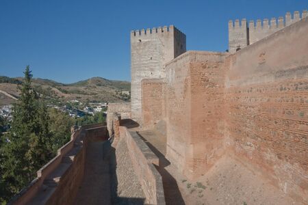 Alcazaba castle in Alhambra  Granada, Spain