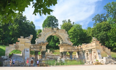 Roman ruins (Ruins of Carthage). Schonbrunn. Vienna, Austriaのeditorial素材