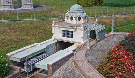 Metro station "Hietzing", Vienna, Austria. Klagenfurt. Miniature Park "Minimundus". Austriaのeditorial素材