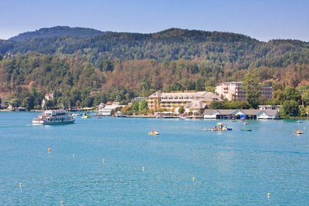 Resort Portschach.Lake Worthersee. Austriaのeditorial素材