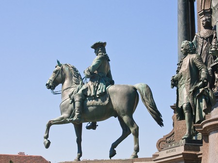 Detail of the monument to Maria Theresa. Vienna. Austriaのeditorial素材