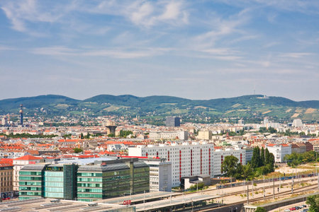 View of Vienna from the Ferris wheel in the Prater. Austriaのeditorial素材