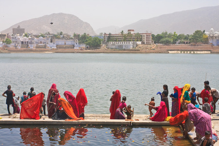 A sacred place for indusov- city and the lake of Pushkar, Indiaのeditorial素材