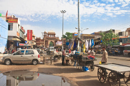 Shopping arcade in the city of Jodhpur. Rajasthan, Indiaのeditorial素材