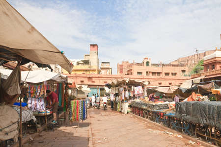 Shopping arcade in the city of Jodhpur. Rajasthan, Indiaのeditorial素材