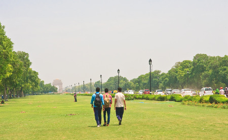 Road to the India Gate. New Delhiのeditorial素材