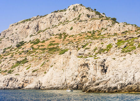 Rocky shore. Rhodes Island. Greeceの写真素材