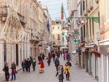 Street in Venice. Italyのeditorial素材