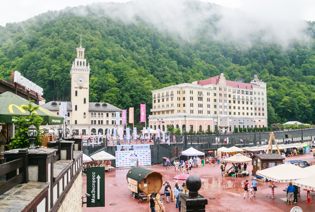 Ski resort "Rosa Khutor", Sochi, Russiaのeditorial素材