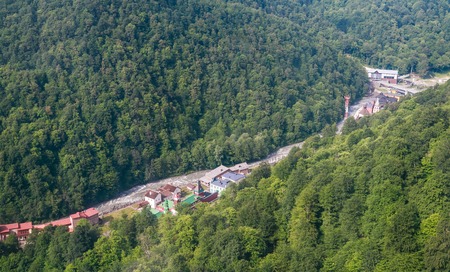Cultural and ethnographic center My Russia. Rosa Khutor Alpine Resort in Sochiの写真素材
