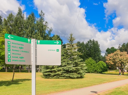 Index objects on the territory of the sanatorium "Egle". Druskininkai, Lithuaniaの写真素材