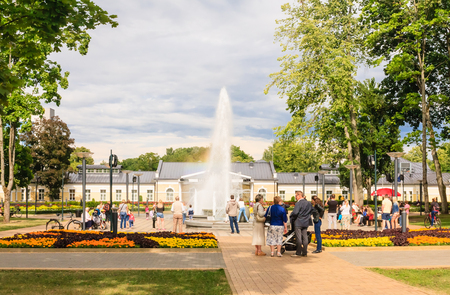 Park in Druskininkai, Lithuaniaの写真素材