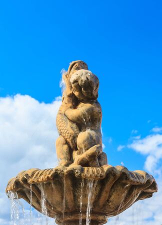 Fountain in the territory of the church of the Holy Trinity. Liskiava. Lithuaniaの写真素材