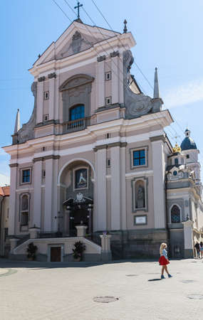 Vilnius. Catholic church of St. Theresa. Lithuaniaのeditorial素材