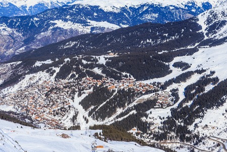 Meribel Ski Resort, Meribel Village Center (1450 m). Franceの写真素材