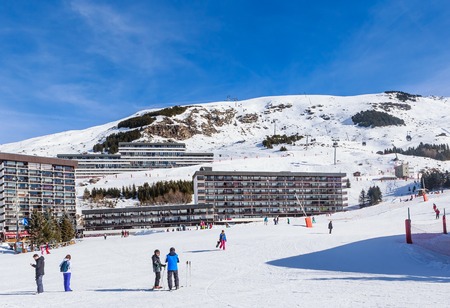 Ski resort  Val Thorens. Village of Les Menuires. France