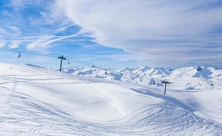 Valley view of Val Thorens.  Franceの写真素材
