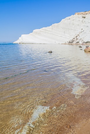 The white cliff called "Scala dei Turchi" in Sicily, near Agrigento. Italyの写真素材