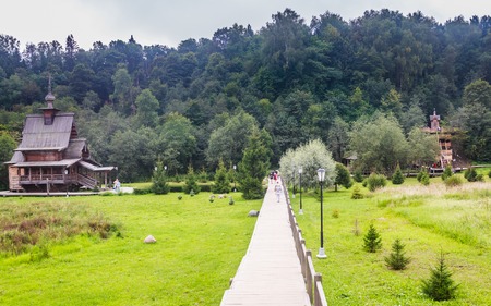 The territory of the Falls Gremyachiy key. Moscow regionの写真素材