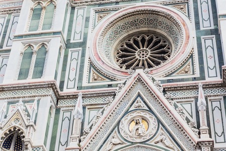 Details of Florence Cathedral, Florence, Italyの写真素材