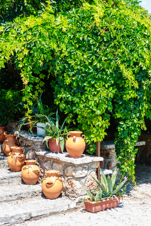 Pottery. Large unpainted vase. Bulgariaの写真素材