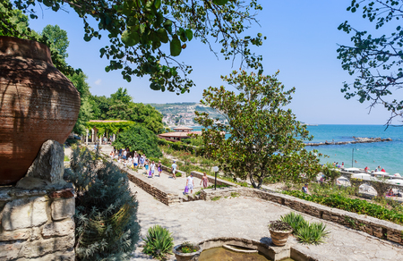 Black Sea shore,  beach.  Botanical Garden. Balchik, Bulgariaのeditorial素材