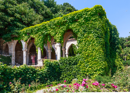 Park pavilion in the Botanical Garden. Balchik, Bulgariaのeditorial素材