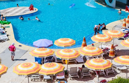 Pool on the territory of hotel. Resort Albena, Bulgariaのeditorial素材