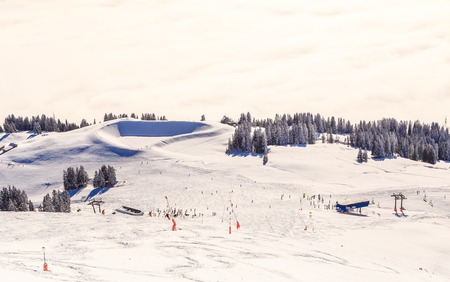 On the slopes of the ski resort Soll, Tyrol, Austriaのeditorial素材